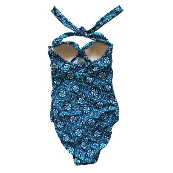 Spanx Love Your Assets Sara Blakey Blue One-Piece Swimsuit Women’s Size Small - Picture 4 of 7